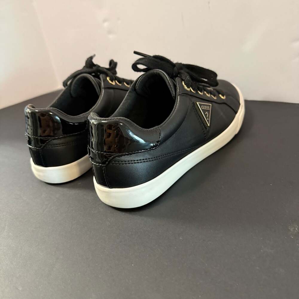 GUESS River Women's Black Low-Top Sneakers with Gold Hardware Size 7.5 - Picture 9 of 15